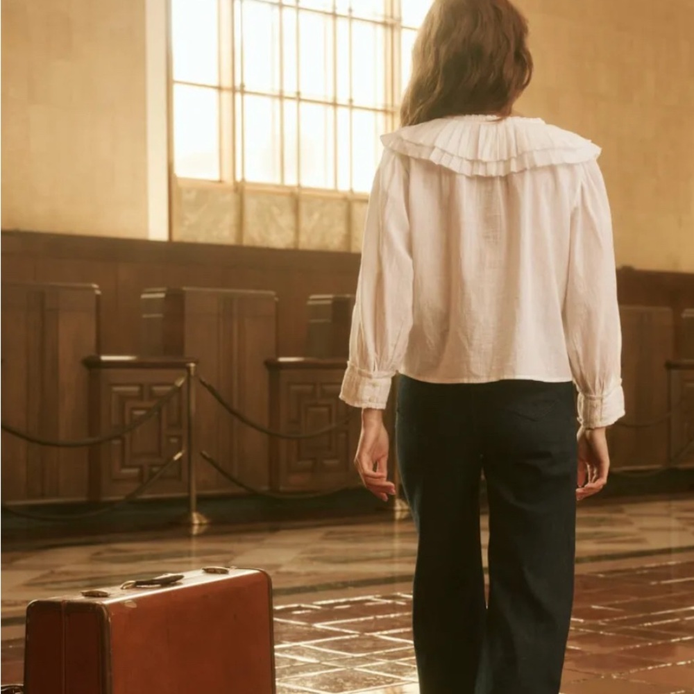 THE GREAT. White Ruffled Blouse - Picture 3 of 14